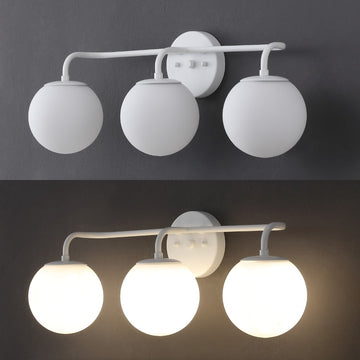 Louis Parisian Globe Metal/Frosted Glass Modern Contemporary LED Vanity